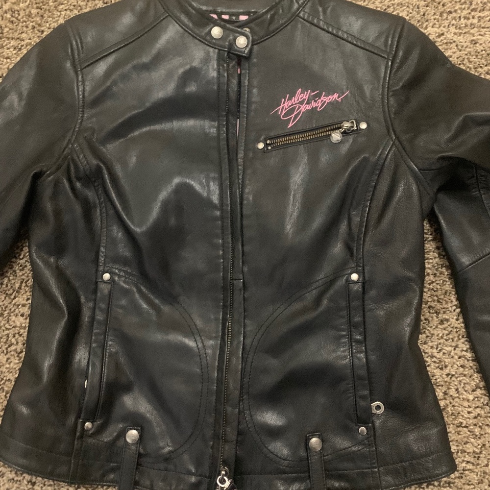 Woman’s Leather Harley Jacket